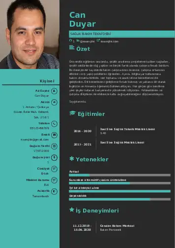 Hasta Bakıcı Cv Örnekleri cv indir